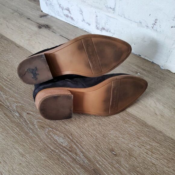 Franco Sarto black and brown leather ankle boots - Picture 6 of 8